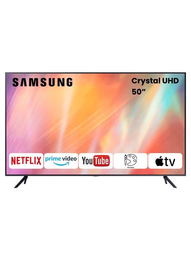 50-Inch Crystal UHD Crystal Processor 4K Flat Smart Tv UA50AU7000UXZN / UA50AU7000UXEG Titan Grey 4