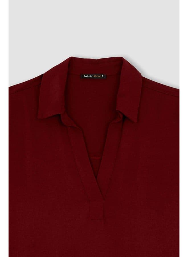 Woman Bordeaux Long Sleeve Blouse BORDEAUX 2